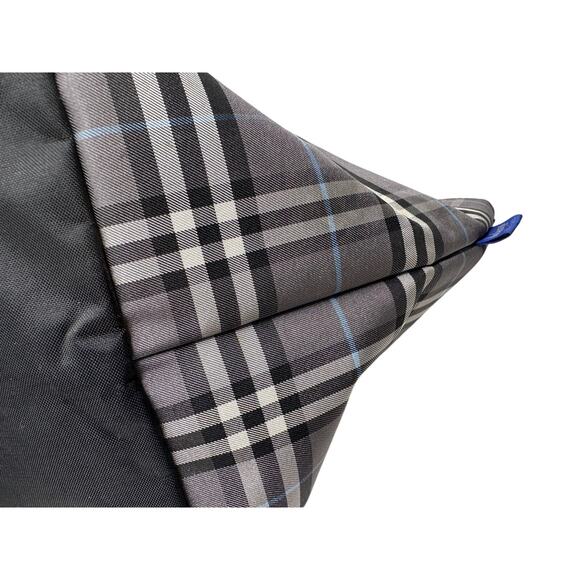 Autre Marque Burberrys London Gray Nova Check Blue Label NylonTote Bag - Picture 9 of 16